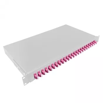 LogiLink F24LC4G 24 portu LC Duplex optisko šķiedru sadales panelis, 1U 19 inch statīvs, pelēks tērauds