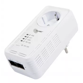 ALLNET ALL3075v4 viedais kontaktdakša ar Wi-Fi un Ethernet, enerģijas uzraudzību, F tipa Schuko, 16A, 3680W
