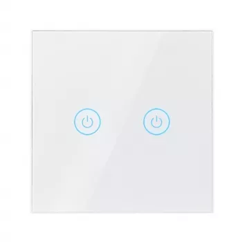 LogiLink WiFi Smart EU gaismas slēdzis, 2 sekcijas, Tuya saderīgs, balts
