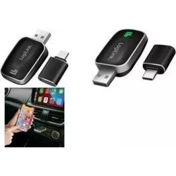 LogiLink BT 5.0 vadu uz bezvadu CarPlay / Android Auto adapteris, dongle tips