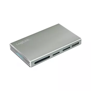 LogiLink USB 3.2 Gen1 5-in-1 karšu lasītājs, metāla korpuss, sudraba