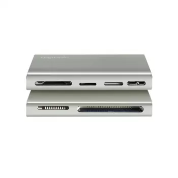 LogiLink USB 3.2 Gen1 5-in-1 karšu lasītājs, metāla korpuss, sudraba