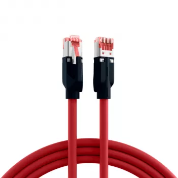 EFB Elektronik K8048PUI30 RJ45 industriālais komutācijas kabelis Cat.6A S/FTP PUR, Draka UC900 TM21, eļļai un UV izturīgs apvalks, 4x2 x AWG26/7, 30 m, sarkanā krāsā