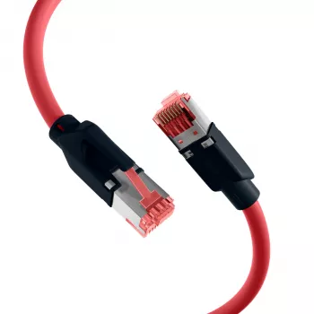 EFB Elektronik K8048PUI30 RJ45 industriālais komutācijas kabelis Cat.6A S/FTP PUR, Draka UC900 TM21, eļļai un UV izturīgs apvalks, 4x2 x AWG26/7, 30 m, sarkanā krāsā