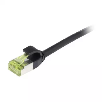 Synergy21 CAT6A S/FTP plānais savienojuma kabelis RJ45, 1,0 m, melns, 500 MHz, LSZH