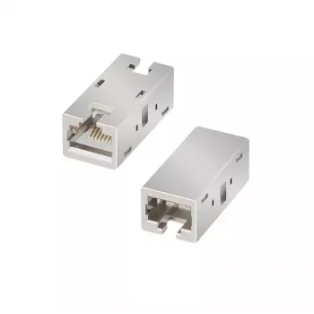 LogiLink Cat.6A ekranēts RJ45 starpsavienotājs, metāla korpuss, industriālā klase