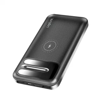 LogiLink PA0305 Mobile Power Bank 8000 mAh ar bezvadu uzlādi, melns