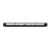 LogiLink Modular 24-Port Cat.6A Keystone Patch Panel, 19 collu/1U, Melns, EconLine