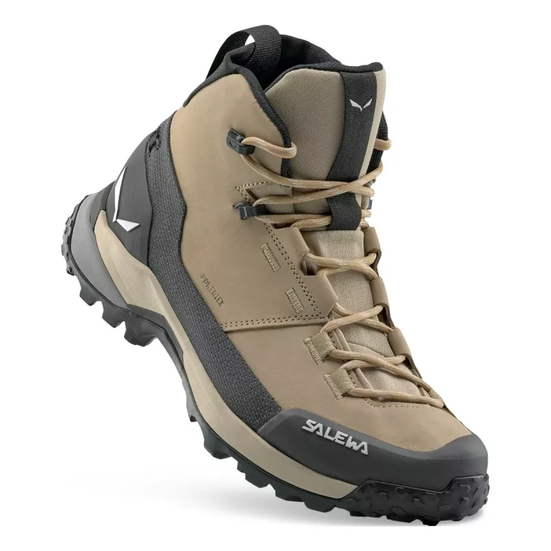 Salewa Puez Leather Mid PTX Sieviešu pārgājienu apavi Quicksand/Onyx 36.5 izmērs