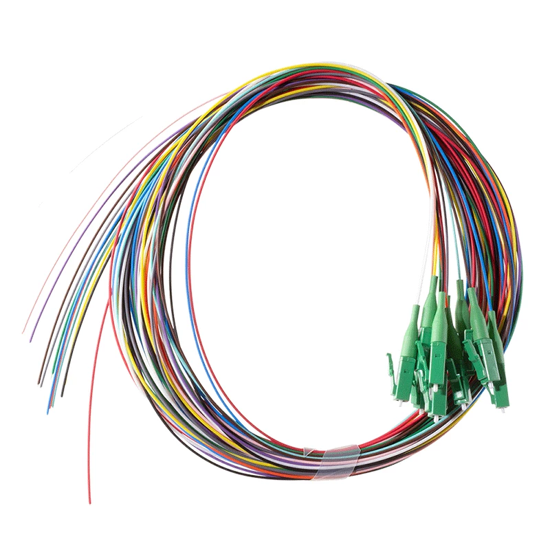 LogiLink optisko šķiedru pigtail komplekts 12 x LC/APC OS2 (G657.A1), 2m, krāsains, zaļš savienotājs