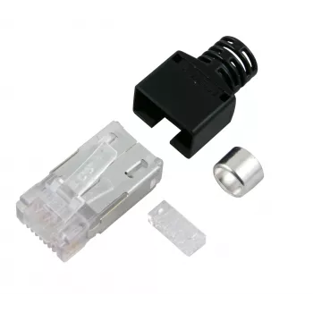 EFB Elektronik Stewart SS37 RJ45 vīriešu lauka savienotājs, ekranēts, bez instrumentiem, Cat.6A/7/7A/8, cinka presējums, zelta kontakti