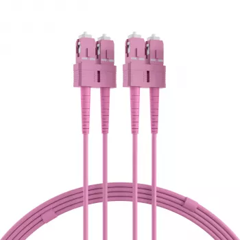 EFB Elektronik O0318.1-1.2 SC Duplex OM4 daudzmodu optiskās šķiedras savienojuma kabelis, 1m, violets, LSZH