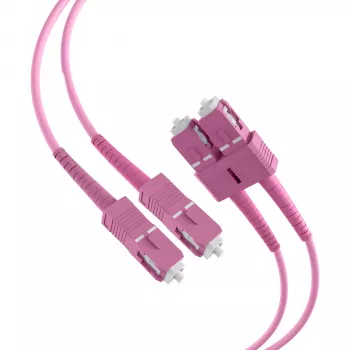 EFB Elektronik O0318.1-1.2 SC Duplex OM4 daudzmodu optiskās šķiedras savienojuma kabelis, 1m, violets, LSZH