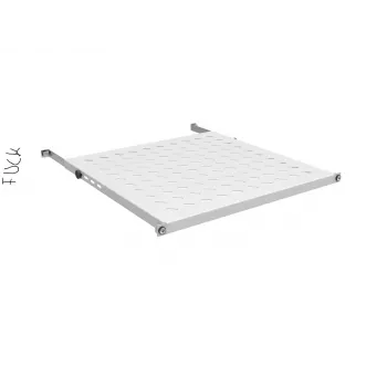 EFB Elektronik 19 inch 0.5U fiksētais plaukts, 70 kg slodze, 750-850 mm dziļums, melns (RAL 9005)