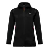 Salewa Puez Altavia PL HD sieviešu kapuces flīsa jaka - Black Out