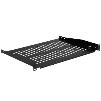 EFB Elektronik 19 inch 1U fiksētais plaukts, 350 mm dziļš, 10 kg slodze, melns RAL 9005