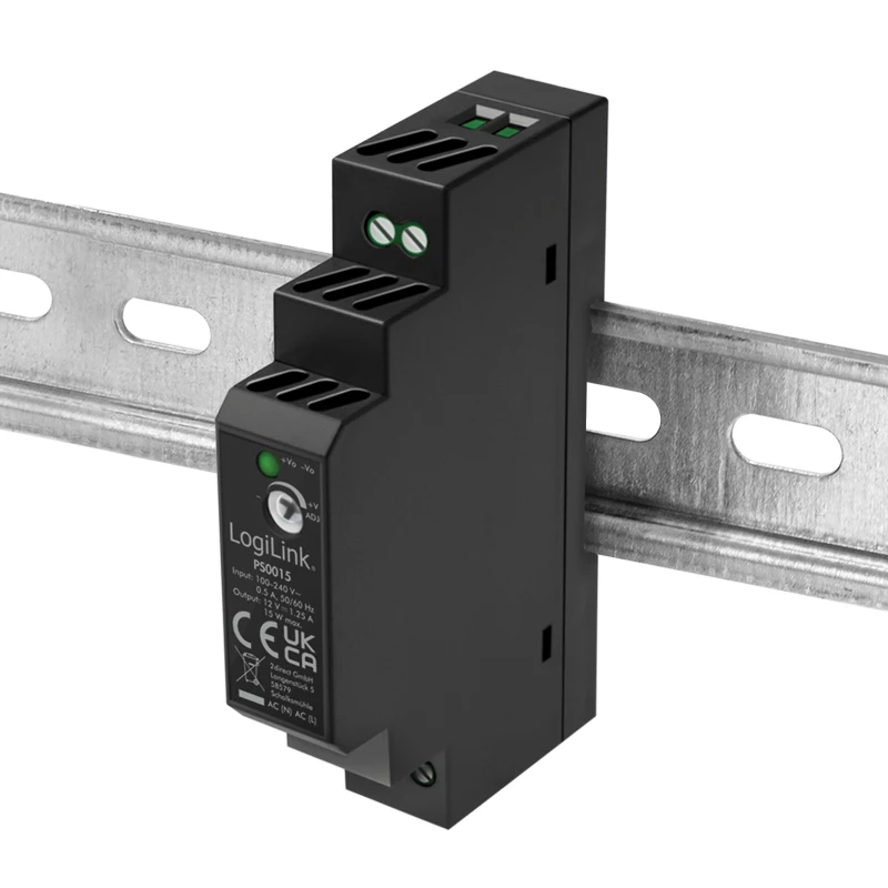 LOGILINK DIN Rail barošanas bloks 15 W / 12 V