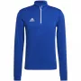 adidas Entrada 22 vīriešu treniņu tops Team Royal Blue/White ar ceturtdaļas rāvējslēdzēju un garām piedurknēm HG6286 L