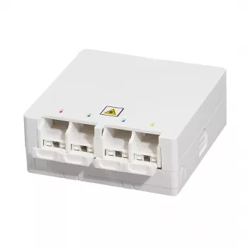 LOGILINK FTTH Termination Box FB1007, 4 Porti, Montāža pie Sienas vai uz DIN Sliedes, Balta