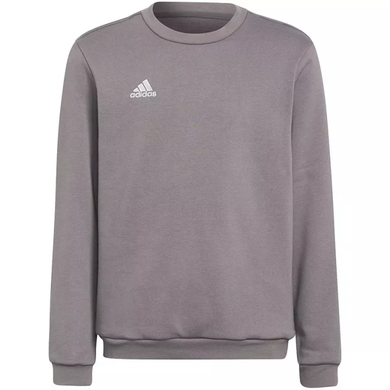 adidas Entrada 22 Sweat Top Bērnu pelēks sporta džemperis H57477 (116 cm)