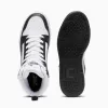 Puma Rebound V6 Mid bērnu kedas balti melnas 393831 01 38. izmērs