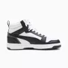 Puma Rebound V6 Mid bērnu kedas balti melnas 393831 01 38. izmērs