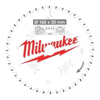 Milwaukee ripzāģa disks 160mm x 20mm urbums 48T TCT kokam Clean Cut CSB P W