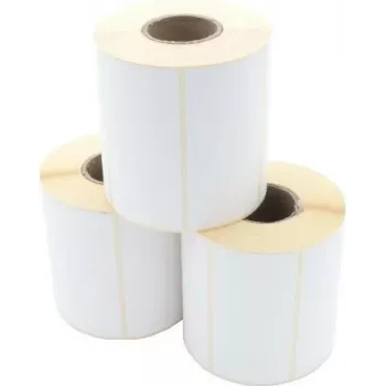 ARTDEV termopārsūtīšanas etiķetes 100 x 50 mm, 40 mm serde, 103 mm ruļļa diametrs, 930 etiķetes, baltas