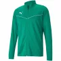 PUMA teamRISE treniņu poliestera jaka zaļa 657392 05 S - vīriešu pilna rāvējslēdzēja futbola jaka