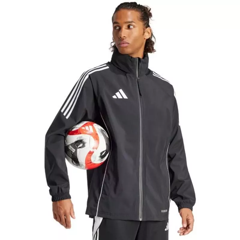 adidas vīriešu Tiro 24 lietus jaka Black/White 2XL
