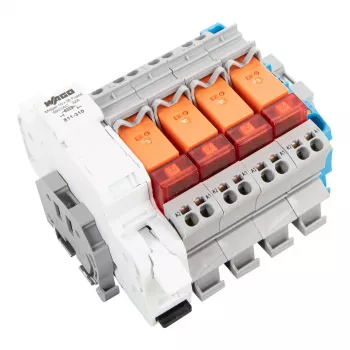 WAGO 821-507 interfeisa releja modulis, 24 V līdzstrāva, 1 pārslēgšanas kontakts, Push-in CAGE CLAMP, Westnetz atbilstošs
