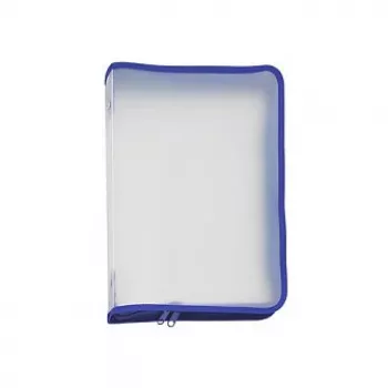 FolderSys A4 caurspīdīgs PVC dokumentu maciņš ar rāvējslēdzēju, pastiprinātām metinātām malām, ūdensizturīgs, augšējā atvēršana, atkārtoti lietojams