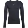 adidas Techfit garās piedurknes treniņu krekls vīriešiem, melns, L izmērs