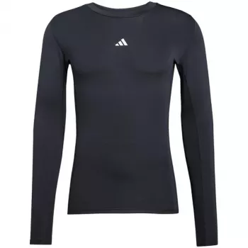 adidas Techfit garās piedurknes treniņu krekls vīriešiem, melns, L izmērs