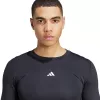 adidas Techfit garās piedurknes treniņu krekls vīriešiem, melns, L izmērs