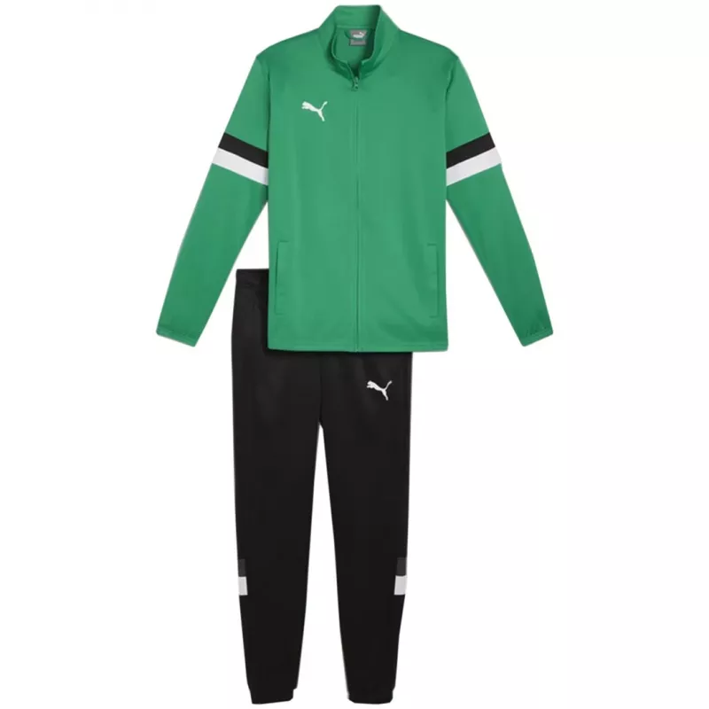 PUMA vīriešu Team Rise treniņtērps Pepper Green un Puma Black, S izmērs