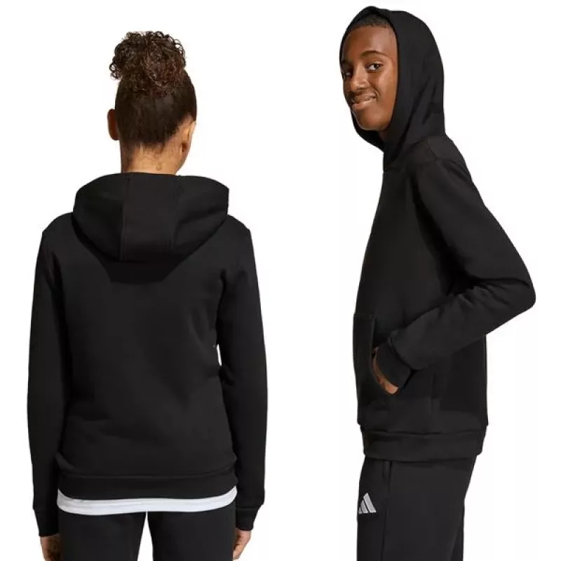 adidas Entrada 26 Hoody bērnu kapuce ar kapuci melna 140 cm
