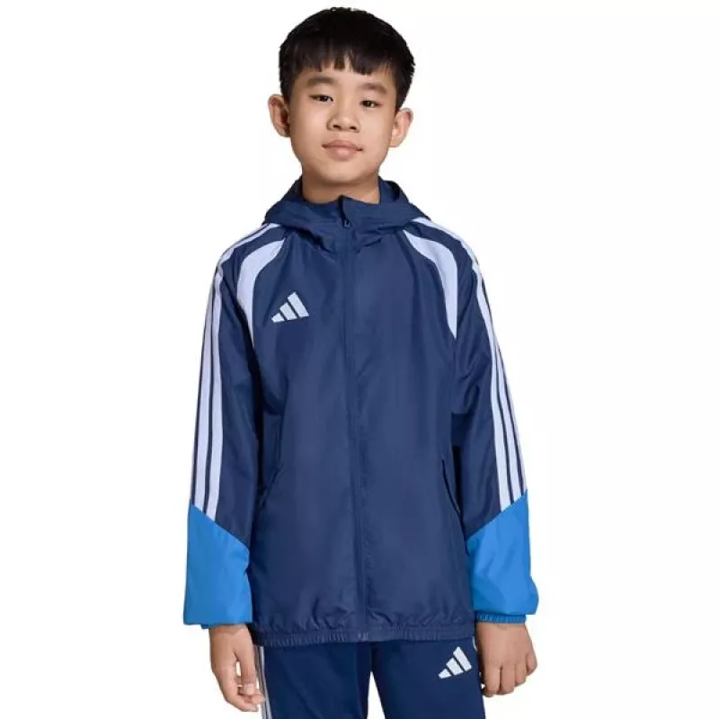 adidas Tiro 26 Competition All Weather bērnu jaka zilā krāsā 152 cm