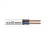 Kabelis H03VV-F 3x0.75 balts 50m