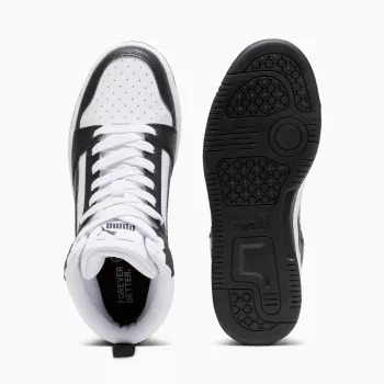 Puma Rebound V6 Mid bērnu kedas White Black 393831 01 38,5 izmērs