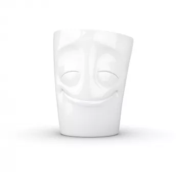 FIFTYEIGHT PRODUCTS T018301 Amused balta krūze ar rokturi 350 ml