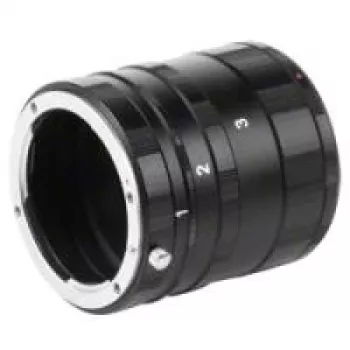 Walimex Makro starpgredzenu komplekts Nikon F stiprinājumam – 12mm, 20mm, 36mm pagarinājuma gredzeni ar elektroniskajiem kontaktiem