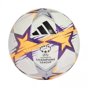 adidas UCL Women's Pro 26/27 League Stage Futbols 5. izmērs Balts/Oranžs/Violets