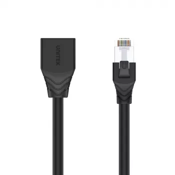 UNITEK Cat.6 STP RJ45 pagarinājuma kabelis (8P8C) vīrietis-sieviete, 2m, melns