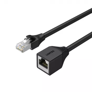 UNITEK Cat.6 STP RJ45 pagarinājuma kabelis (8P8C) vīrietis-sieviete, 2m, melns