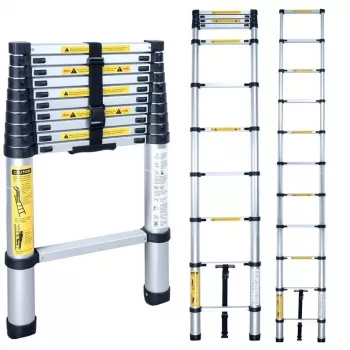 Teleskopiskās kāpnes BL-T380 380 cm, 13 pakāpieni, alumīnijs, EN131, 150 kg