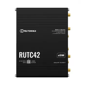 Teltonika Networks RUTC42 (UK) 4G/Wi-Fi 6 divjoslu industriālais maršrutētājs