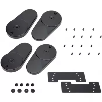 SilverStone RAC-CF4-440 4 kanālu ventilatora regulators, 5,25 collu nodalījumam, 30W uz kanālu, melns