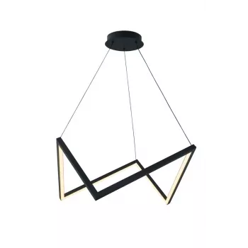 Luminaire Pendant 40W LED 2400LM matēti melns piekaramais gaismeklis