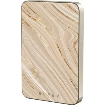 BURGA magnētiskā 5000 mAh ārējā baterija Full Glam zelta